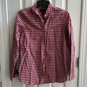 J.crew women’s checked button up shirt